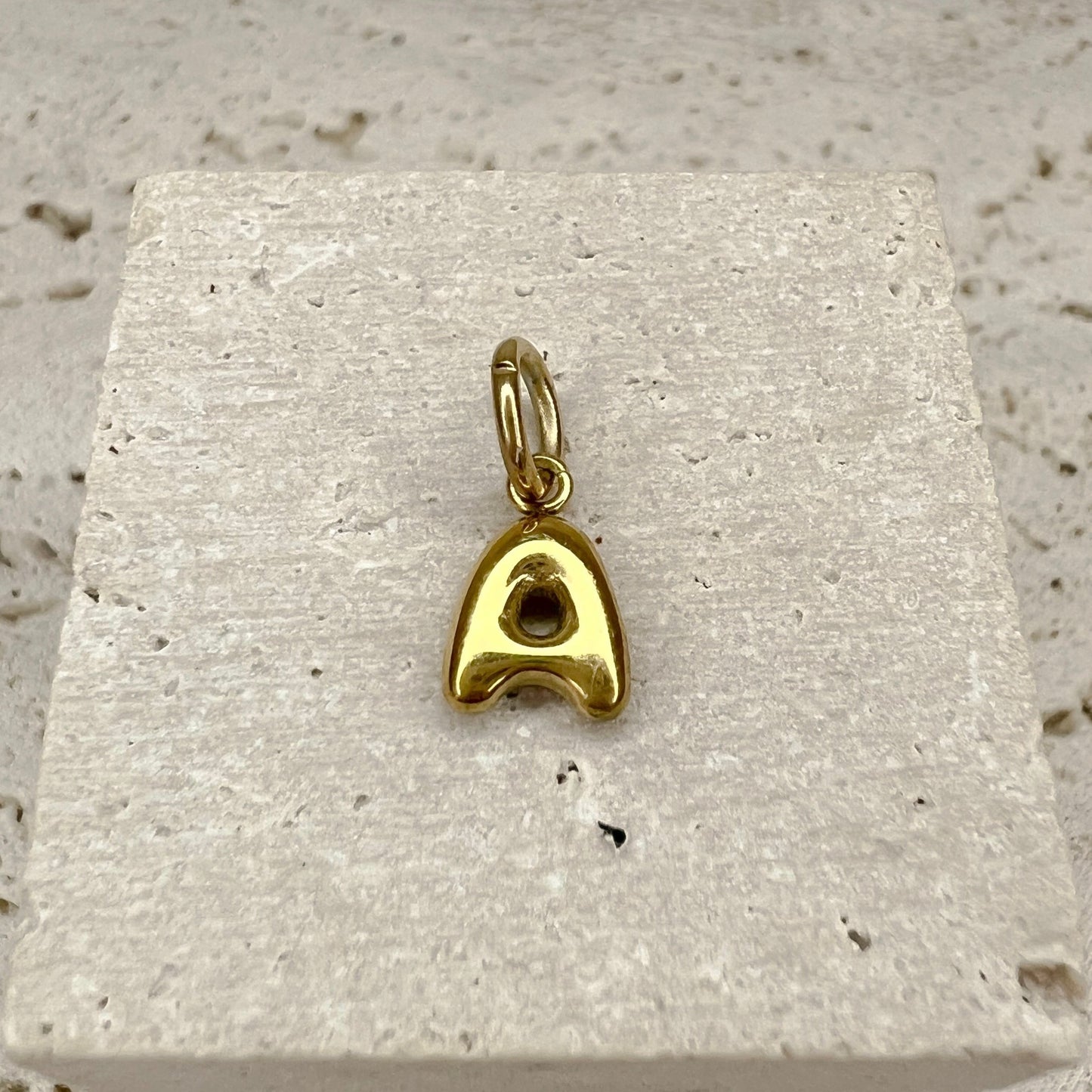 ABC Puff Pendant (Gold)