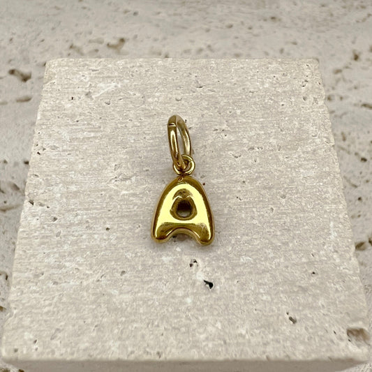 ABC Puff Pendant (Gold)