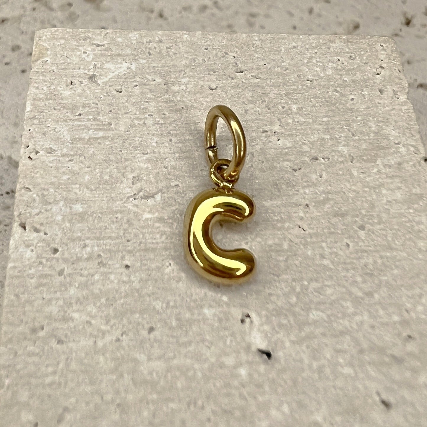 ABC Puff Pendant (Gold)