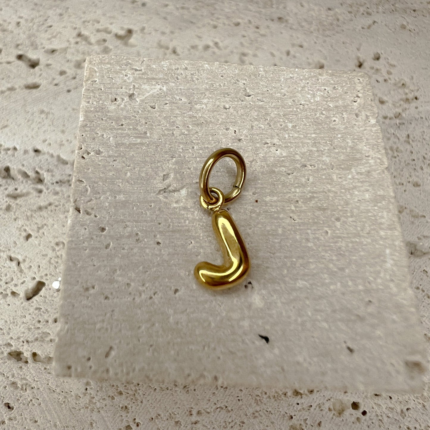 ABC Puff Pendant (Gold)