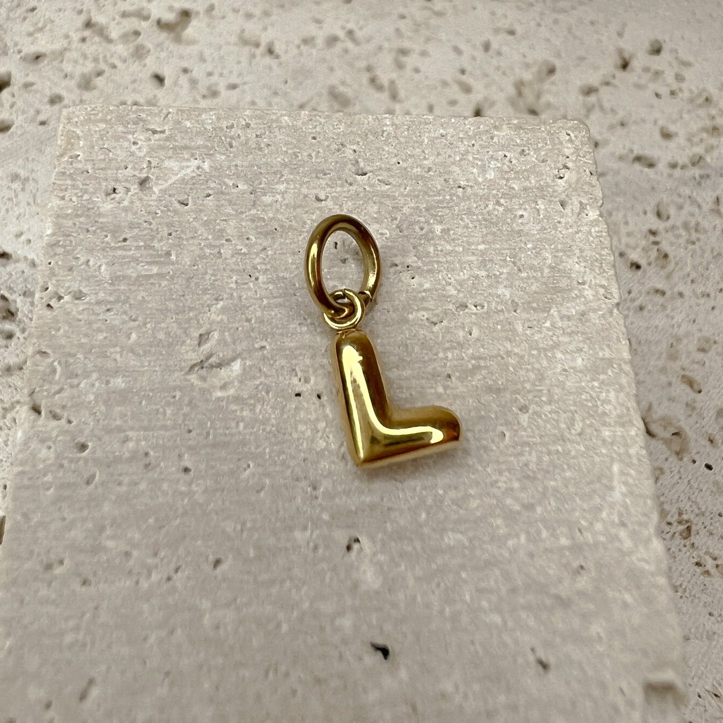 ABC Puff Pendant (Gold)