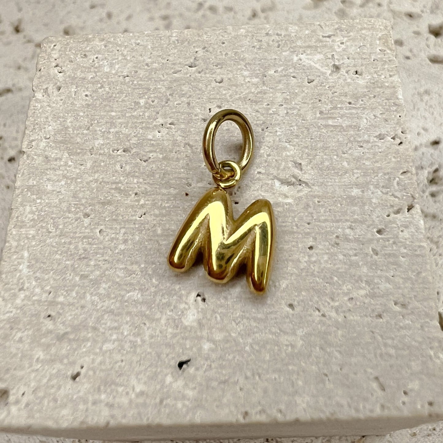 ABC Puff Pendant (Gold)