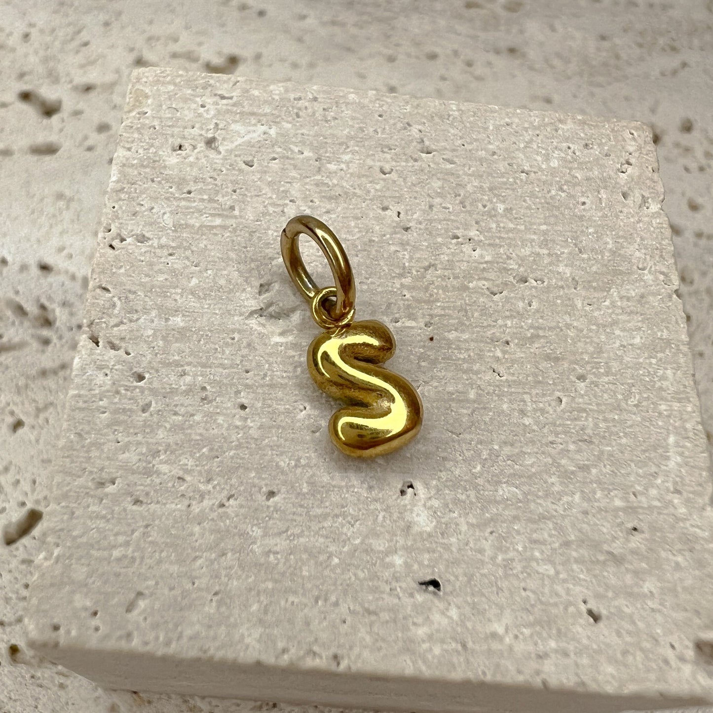 ABC Puff Pendant (Gold)