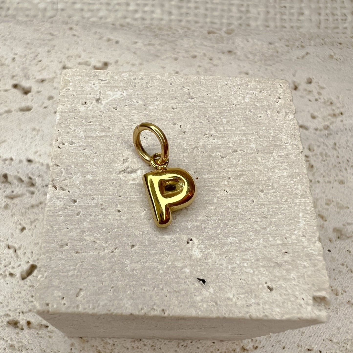 ABC Puff Pendant (Gold)